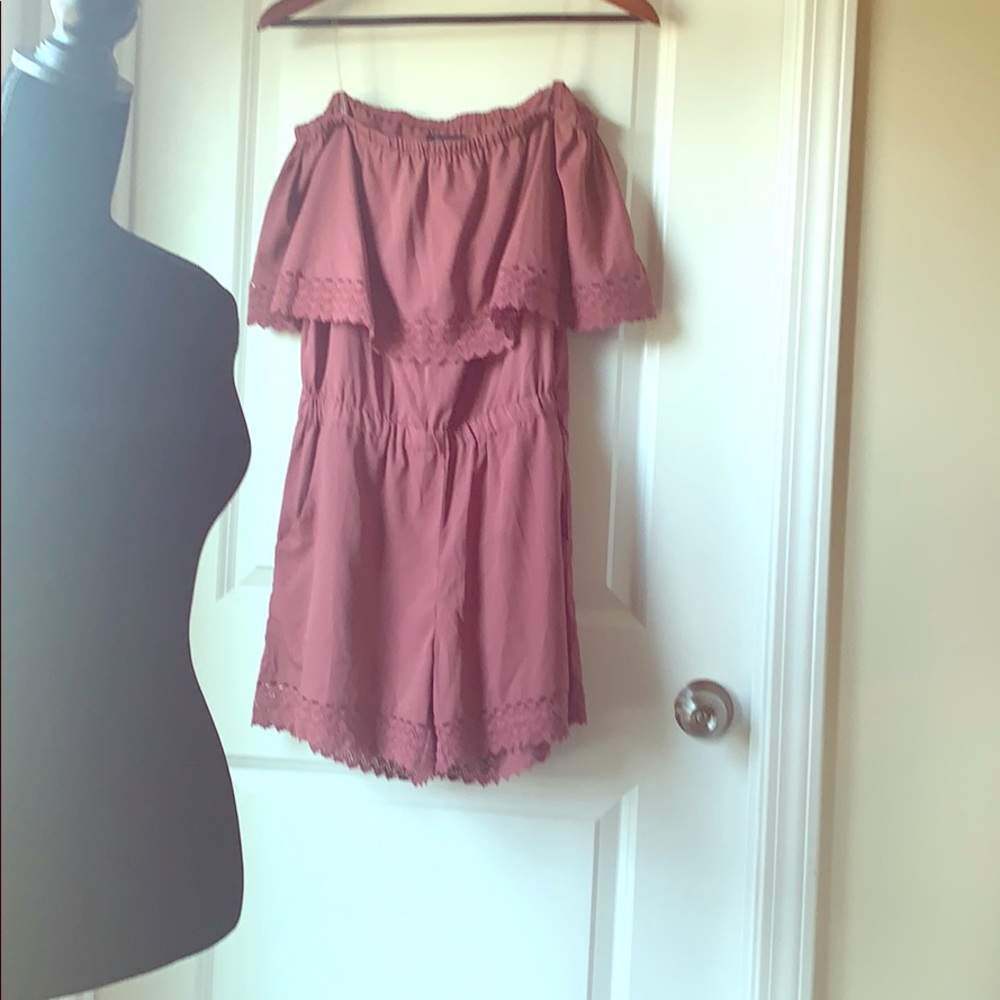 Gorgeous Mauve Pink Off the Shoulder Romper